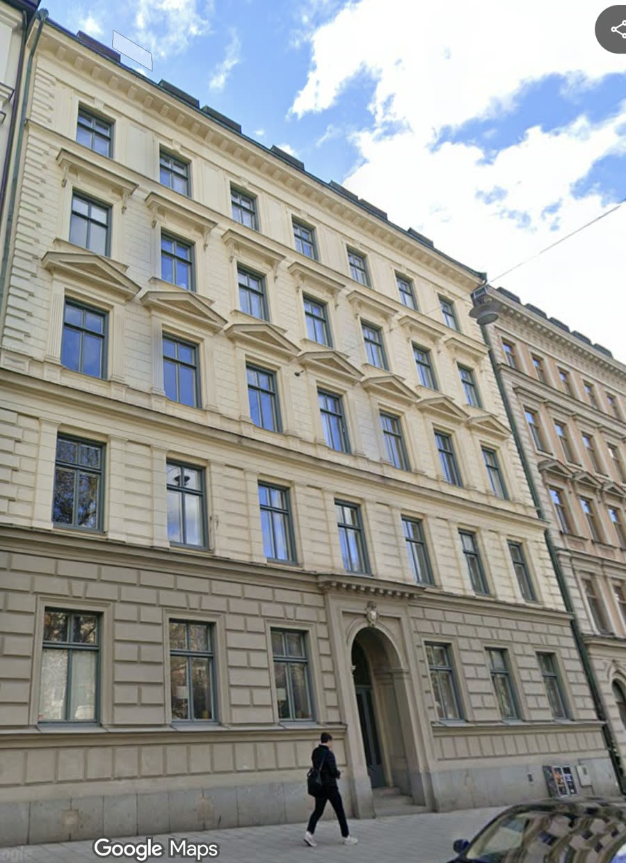 Fasaden på Älgen 21, Sturegatan 56, Stockholm
