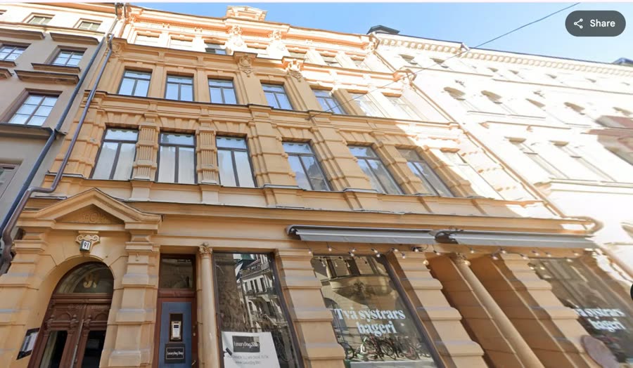 Fasaden på Torkan 1, Regeringsgatan 91, Stockholm