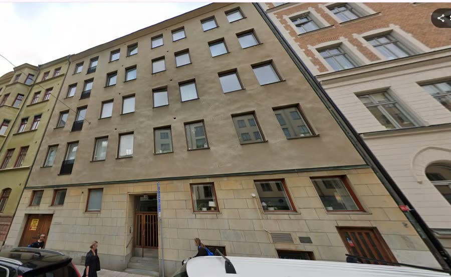 Fasaden på Vakteln 3, Danderydsgatan 26, Stockholm
